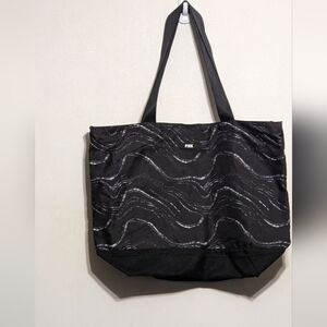 Pink Victoria's Secret Black and White Tote Bag